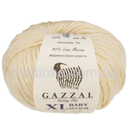 Gazzal Baby wool XL (Газзал беби вул хл) 829 молочний