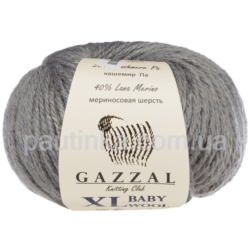 Gazzal Baby wool XL (Газал бебі вул хл) 818 сірий темний