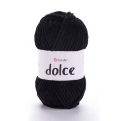 Плюшева пряжа Дольче (Dolce YarnArt) 742 чорний