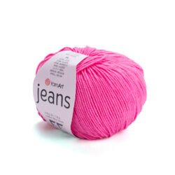 Yarn Art Jeans (Джинс Ярнарт) 42 яскравий рожевий