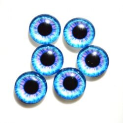 очі скляні клейові сині з 12мм