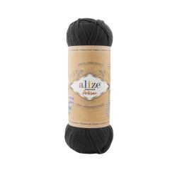 Супервош Alize Superwash Artisan - 60 чорний - 75% вовна - 25% поліамід