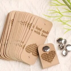 Бірка з екошкіри з застібкою